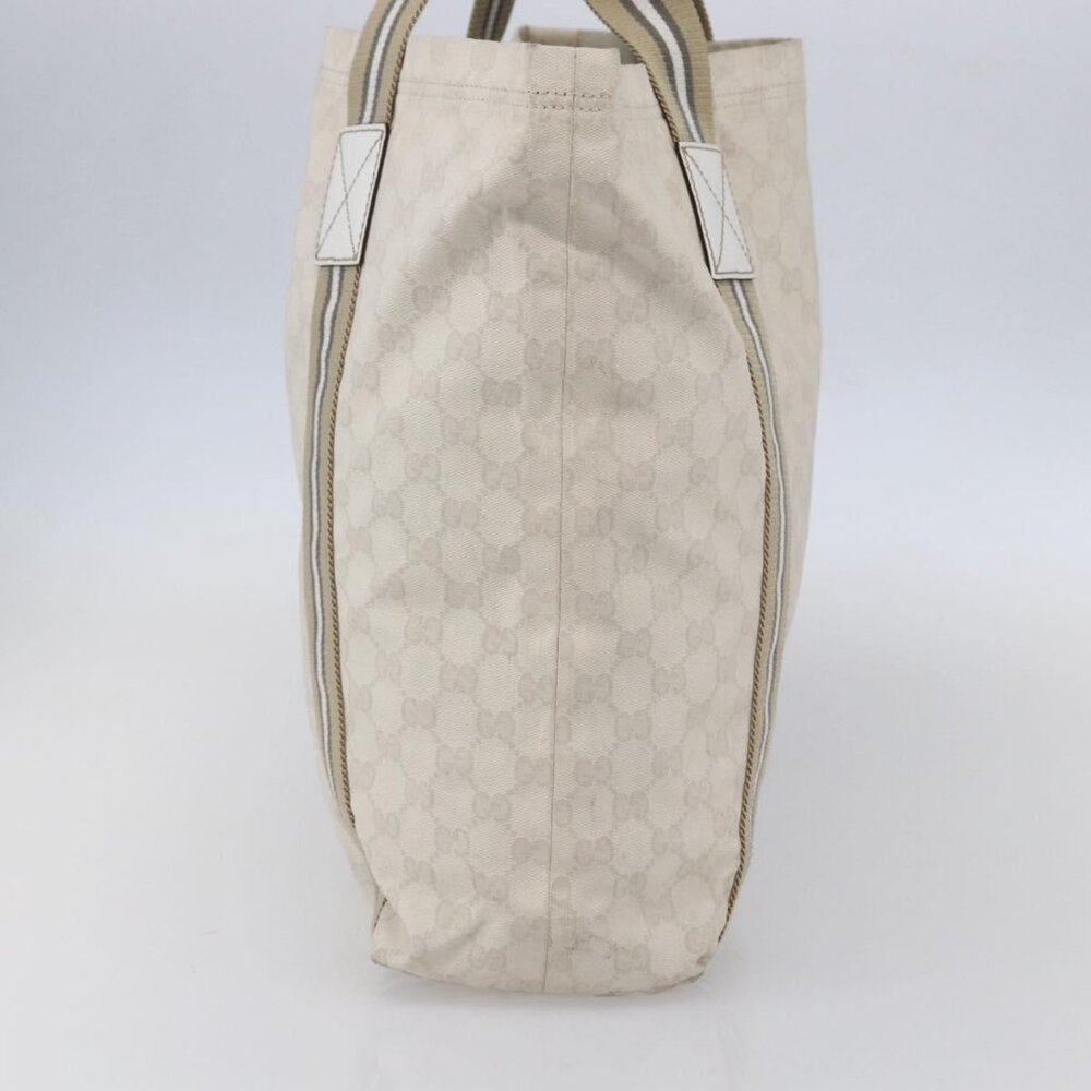 GUCCI GG Canvas Tote Bag White Beige 189669 Auth yk19750 - Picture 4 of 16